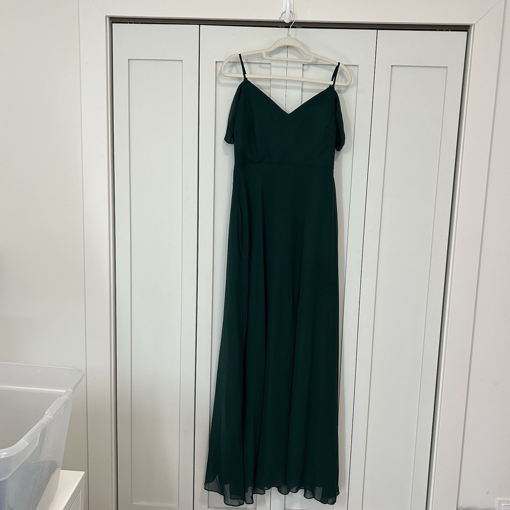 Birdy Grey Dress Women's Large Women's Devin Maxi Bridesmaid Green